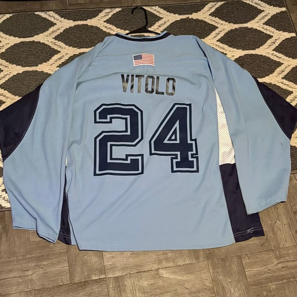 Montreal Hockey Essentials Jersey Vitolo #24‎ Light Blue Navy White SR XL Men's - Picture 2 of 3